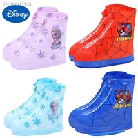 ✻ Disney Spider Kids Rain Boots Waterproof Shoe Cover Silicone Shoes Man Protectors Non-Slip Cover Reusable Outdoor Rainy Boots