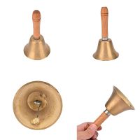 Solid ss Wooden Handle School Reception Dinner Wood Shop Ho Hand Bell