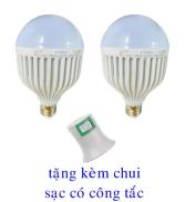 HCMBộ 2 Bóng đèn tích điện SmartCharge 15W ánh sáng trắng + tặng chui sạc