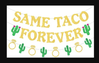 FANGLELAND Bachelorette Party Decorations,เดียวกัน Taco Forever Banner, Cactus Diamond Ring Garland สำหรับ Final Fiesta อุปกรณ์จัดงานแต่งงาน