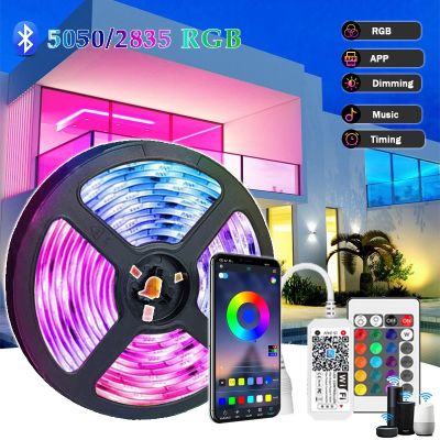 LED Strip Lights RGB 5050 2835 Bluetooth Wifi Control Waterproof Flexible Tape TV Backlight Room Home Party Decoration Luces Led