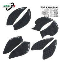 ❉✉แผ่นกันลื่น ZX-6R ถังเชื้อเพลิงรถมอเตอร์ไซค์สำหรับ KAWASAKI ER6N ZX14R ZX6R สติ๊กเกอร์ด้านข้าง2006-2020แผ่นกันกระแทกป้องกันที่ยึดเข่าแก๊ส