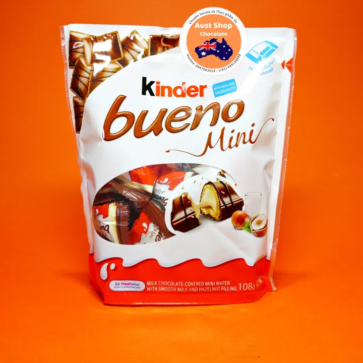 Socola Sữa Milk Chocolate Kinder Bueno Minis 20 Piece Share Pack 108g ...