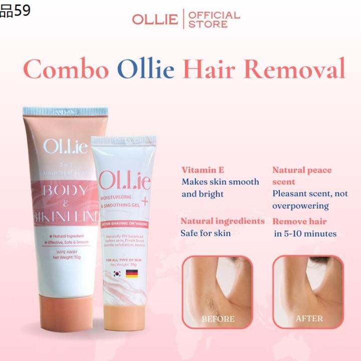 Ollie Hair Removal Cream + serum to prevent hair regrowth, Genital Hair Removal, Apits, As, Legs