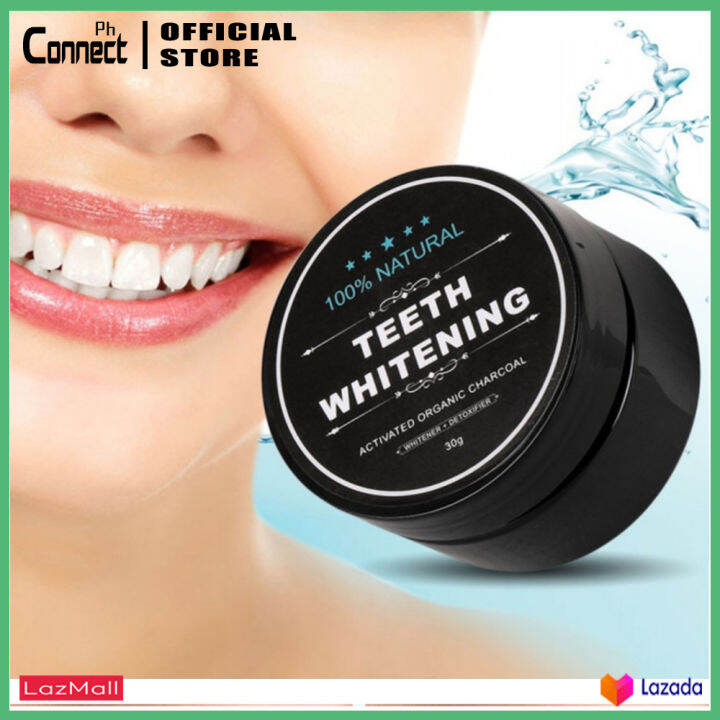 100 Teeth Whitening Activated Organic Charcoal 30g Powder Toothpaste