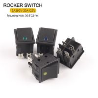 5PCS KCD4 ON-OFF 32x25mm Rocker Switch 4Pin 16A 250V/20A 125V Power Switch Car Auto Boat Electrical Rocker Switch With Dot Light