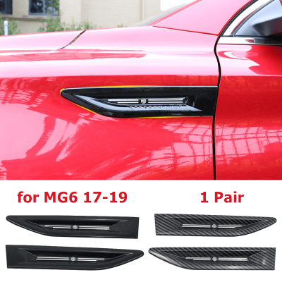 1 Pair ABS Car Side Sticker Exterior Accessories for MG Logo MG6 2017-2019 Performence Fiber Auto Body Side Emblem Car Styling