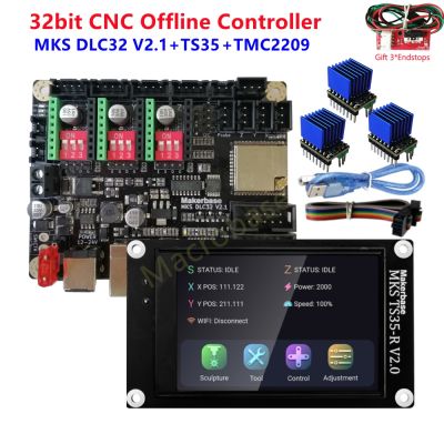 【jw】☋๑  DLC32 ESP32 WIFI control plate GRBL offline cnc laser marking controller TS35 display screen CNC3018 PRO upgrade parts