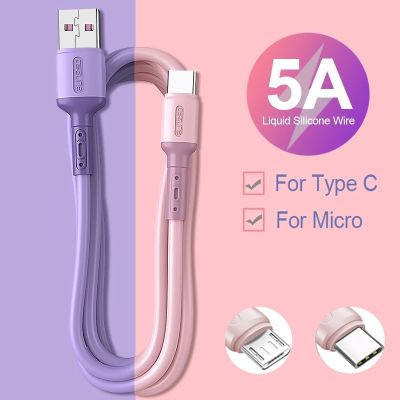 [HOT RUXMMMLHJ 566] 5A USB ชนิด C สายเคเบิลสำหรับ Xiaomi S21 12 Samsung S20โทรศัพท์มือถือ Huawei ชาร์จ USB เร็ว USB สายเคเบิล Type-C ไมโครเครื่องชาร์จยูเอสบี