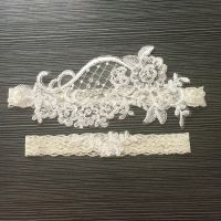 【cw】 Wedding Garter Rhinestone Embroidery Beading Garters for Women/Female/Bride Thigh Bridal Leg