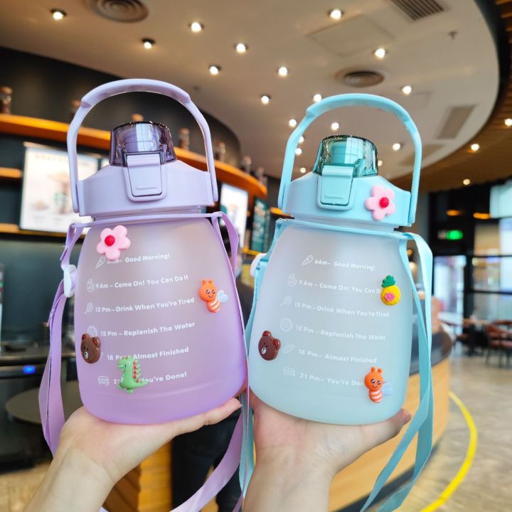 like-activities-1pc-1300ml-outdoor-large-straightwater-bottle-with-shoulder-strapcute-sticker-sippy-cup