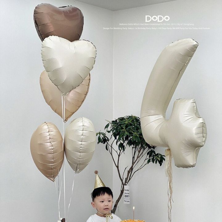 6pcs-brown-beige-cream-heart-balloons-kit-with-40inch-cream-number-balloon-children-s-birthday-party-decoration-set-baby-shower-balloons