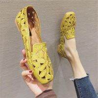 COD SDFGERDFGFDG Net red beanie shoes female Korean version wild hollow single grandma flat women casual spring autumnTH