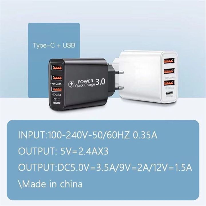 irctbv-อะแดปเตอร์เดินทางกับเรา-usb-ที่ชาร์จความเร็วสูงในบ้าน-type-c-qc3-0ระบบชาร์จเร็วหลายพอร์ตชาร์จติดผนัง