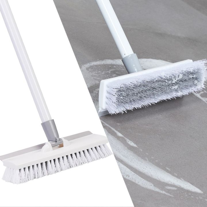 Long Handle Floor Scrub Brush 2 in 1 Window Wiper Floor Mop Bathroom Tub  Cleaner