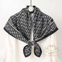 LUCY Fashion Scarf 90 * 90cm square scarf womens shawl letter printed shawl silk hand felt scarf