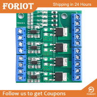 Foriot  PWM 3-20V ถึง3.7-27V DC 10A 4-Channel MOS Optocoupler โมดูลแยกโมดูล PLC บอร์ดวงจรขยาย