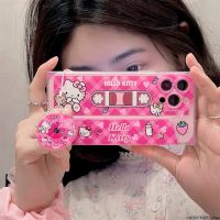 Sanrio Hello Kitty Cinnamoroll Kuromi tape bracket Phone Case For iPhone 14 13 12 11 Pro Max Anti-drop Back Cover Y2k Girl Gift