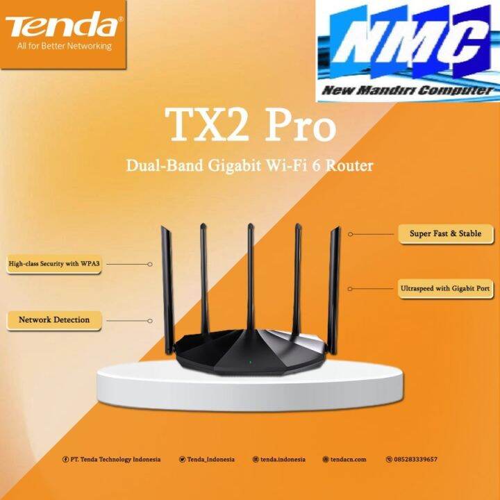 Tenda TX2 Pro Dual-Band Gigabit Wi-Fi 6 Router | Lazada Indonesia
