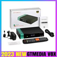 2023 GTMEDIA V8X DVB-S/S2/S2X เครื่องรับสัญญาณดาวเทียมอัปเกรดเฟิร์มแวร์ใหม่2.4G รองรับการ์ด CA ในตัวเครื่องเล่น GT