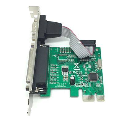 AX99100 1P1S RS232 Serial Parallel Port DB25 25Pin PCIE Riser Card PCI-E Extension Converter