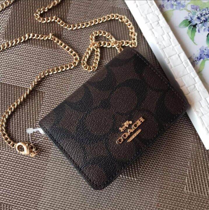 Guaranteed Authentic Coach 6650 Mini Wallet On A Chain In Signature ...