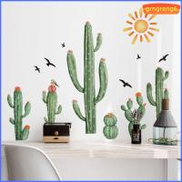 GRNGRENG6 ถอดออกได้ สติ๊กเกอร์ติดผนัง Boho Cactus ลอกและติด ห้องนอนห้องรับประทานอาหาร สติ๊กเกอร์ศิลปะผนัง ห้องนั่งเล่นในห้องนั่งเล่น