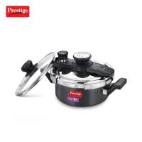 Prestige Clip-On Mini Hard Anodised Aluminium Pressure Cooker, 2 Litres, Black