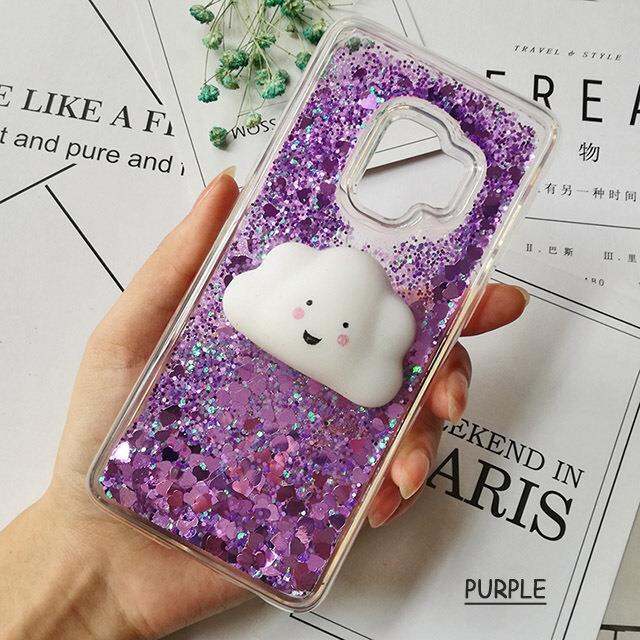 yellow-peach-flavor-squishy-cat-สำหรับ-samsung-s9-plus-s8-s20-s10-s7-edge-j3-j7-j5-2017-a50-a70-a51-a71-a91โทรศัพท์-glitter-liquid-clear-cover