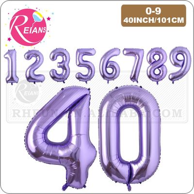 40 inch purple balloons large number aluminum foil balloons childrens first birthday baby shower party decoration balloons Balloons