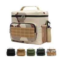 hot！【DT】✴○◈  Camouflage Camp Insulation Leakproof Beer Bottle Cooler Fridge Food Outdoor