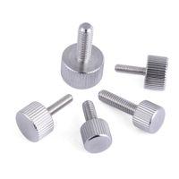 2-10pcs Knurling Flat Head Thumb Screw M2 M2.5 M3 M4 M5 m6 m8 A2-70 stainless steel small head Hand Tighten Screws Fasteners