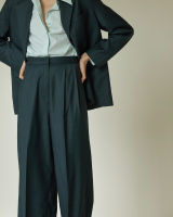 s.he Wide Leg Trousers สี Dark green