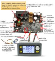 DC DC Buck Converter Voltage Regulator CC CV 0.0-60V 15A 20A 12V 24V Power Module Adjustable Regulated power supply stabilizer Electrical Circuitry  P