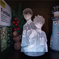 Haikyuu Anime 3D Night Lights Tobio Kageyama Hinata Shoyo Colorful Lighting Figures Lamp Volleyball Boy Decor Home Lampara Led