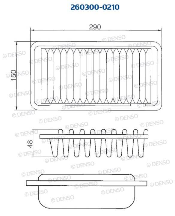 กรองอากาศเด็นโซ่-260300-0210-สำหรับ-toyota-corolla-altis-2001-2008-toyota-wish-2002-2009