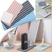 Absorbent Pad Diatomite Coaster Countertop Water Quick Drying Mat Kitchen/Bathroom Drain Organizer Tray for Home Decoration