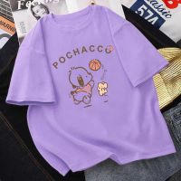 【40-100kgPure Cotton】Puppy Cartoon Printed Plus Size Cotton T-shirts Womens Oversized Cotton Tee Casual Round Neck Short Sleeves Big Size Patterned Tee Loose Fit Pure Cotton Tops For Large Size Ladies