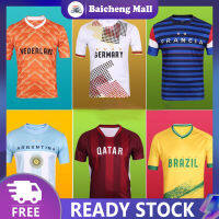 【?Baic?】2022 World Cup Football Jersey France Spain Qatar Argentina Jersey Short Sleeves Fan Cheer T-shirt