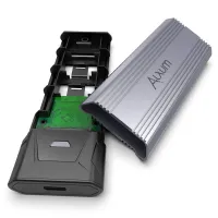 ALXUM ตู้อะลูมิเนียม M2เคส SSD Nvme USB C Pcie กล่องเก็บ SSD M.2สำหรับ Samsung 970 EVO WD Type C 3.1 Gen2 M + B M-Key อะแดปเตอร์