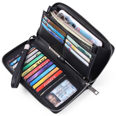 【CC】 Womens Wallet  for Men Blocking Clutch Organizer Leather Business ID Credit Card Holder Purses