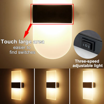 Hot Wall Lamp Touch Induction โคมไฟข้างเตียงห้องนอนแบบชาร์จไฟได้ Corridor Wall Wire-Free Night Lamp อ่านหนังสือ Led Wall Light