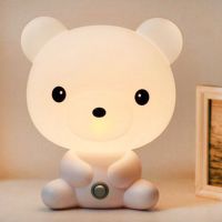 2021Cartoon Night light Cute panda bear table desk lamps Children Baby Sleep lamp For Bedroom bedside indoor decoration moon lamp