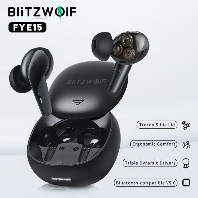 ZZOOI [Triple Dynamic] BlitzWolf BW-FYE15 TWS bluetooth Earphone HiFi Stereo Bass Low Latency HD Call Smart Touch Waterproof Headphone