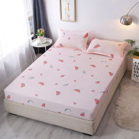 Mordern Nordic Leaf Style Bed Sheet Fitted Sheet with Elastic Band Fixed Antifouling Antibacterial Mattress Cover Protector