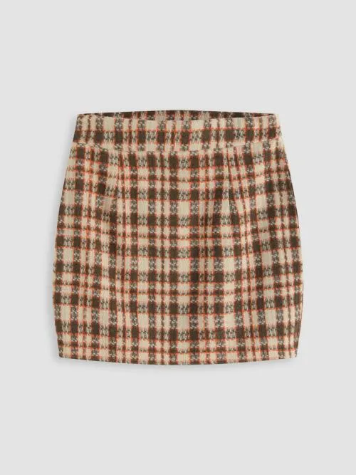 Cider Plaid Mini Skirt Lazada.co.th