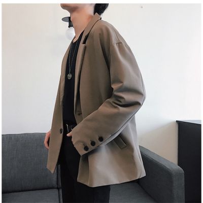 BrownBlack Imformal Classic Casual Men Blazer High Quality Loose Fit Mens Suit Jacket Business Blazers Male Simple Korean Style Coats Fashion Trend Ins Clothes
