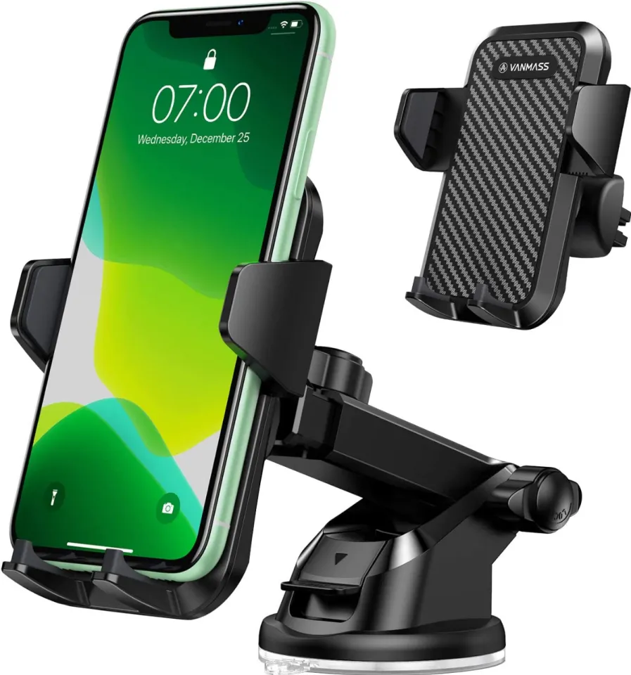 VANMASS Universal Car Phone Mount,【Patent & Safety Certs】Upgraded Handsfree  Stand, Dash Windshield Air Vent