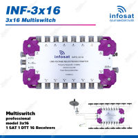 INFOSAT Multi Switch รุ่น INF-3X16 มัลติสวิทซ์ (เข้า3ออก16)