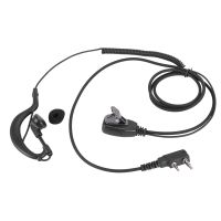 2X 2Pin G Shape Earpiece PTT MIC Ear Hook Headset for Kenwood Puxing Wouxun BaoFeng Radio